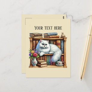 Süße lesende Katzenliebhaber  Postkarte