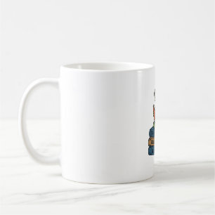 Süße lesende Schildkröte auf Büchern Vintage-Vekto Kaffeetasse