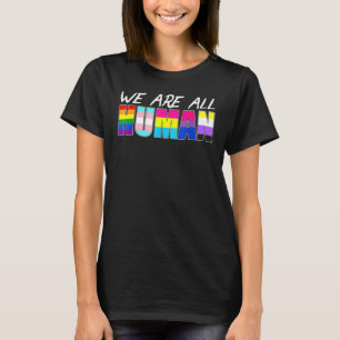 Süße Lgbt Regenbogen Menschen Stolz Flagge Lesbisc T-Shirt