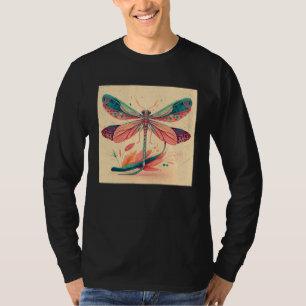 Süße Libellen-Illustration Ästhetische Bunte Frau T-Shirt