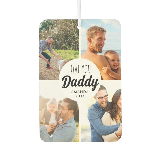 Süße Liebe, Daddy, individuelle Fotocollage  Autolufterfrischer (Vorderseite)