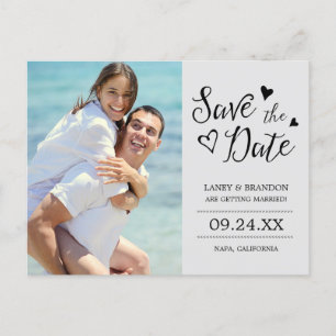 Süße Liebe-Foto-Save the Date Postkarte