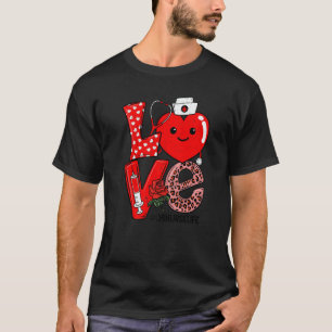 Süße Liebe Herz Stethoskop OB Krankenpfleger Leben T-Shirt