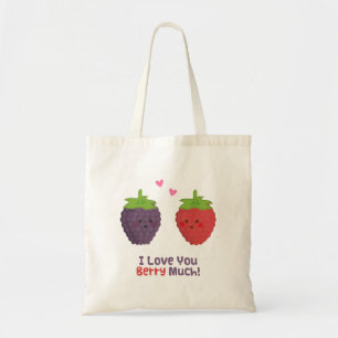 Süße Liebe, ich mag dich Beeren viel Valentinstag Tragetasche