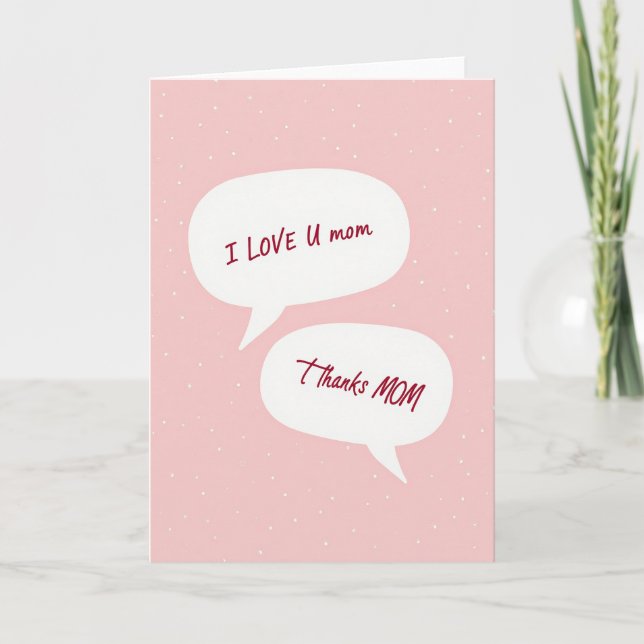 Süße Liebe Mama Karte (Vorderseite)