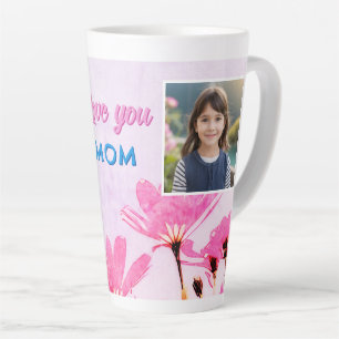 Süße Liebe Mama Rosa Blumen 2 Fotos Milchtasse