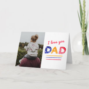 Süße Liebe Papa Lettering Vater Foto  Karte
