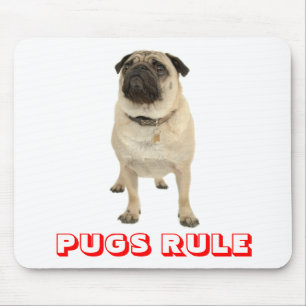 Süße Liebe Pug Regel Welpe Hund Mauspad