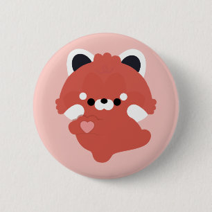 Süße Liebe Roter Panda Button
