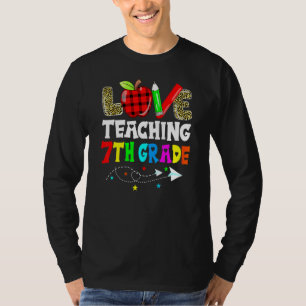 Süße Liebe unterrichtet die 7. Klasse Beste Lehrer T-Shirt