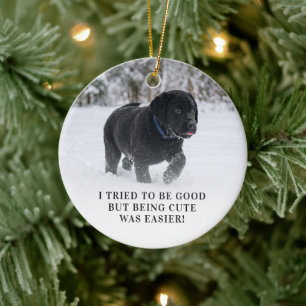 Süße Lieber Santa Ich Habe Versucht Gut Zu Sein Fo Keramik Ornament