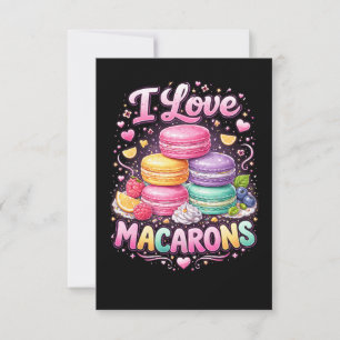Süße Liebes-Macarons Dankeskarte