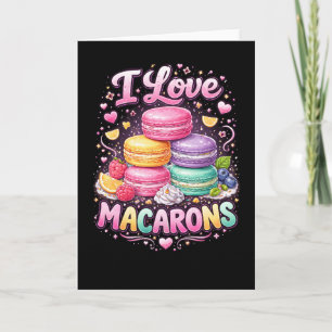 Süße Liebes-Macarons Feiertagskarte