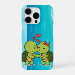 Süße Liebes-Schildkröten Anbetungswürdiges Carto iPhone 16 Pro Hülle