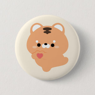 Süße Liebes-Tiger Button