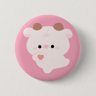 Süße Liebeskuh Button