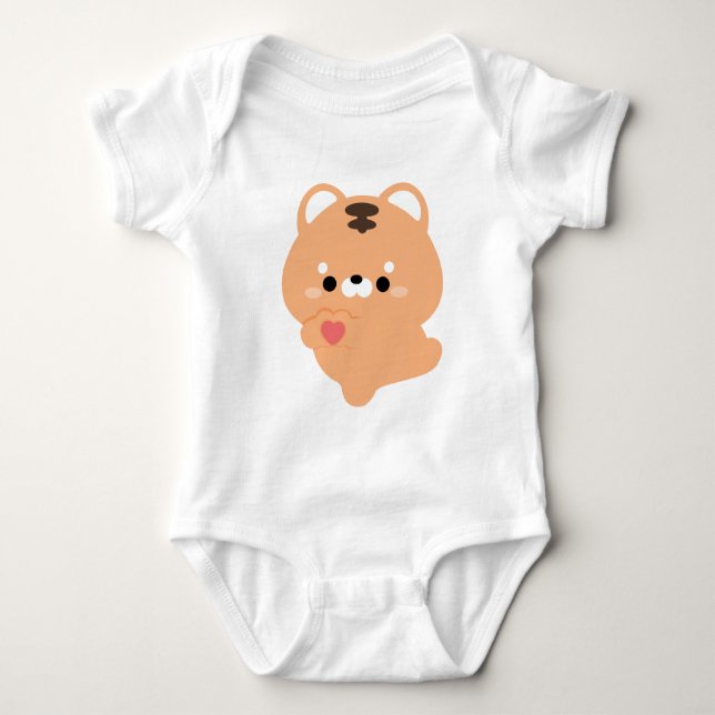 Süße Liebestiger Baby Strampler (Vorderseite)