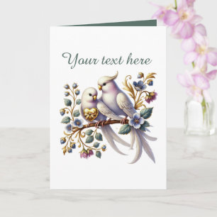 Süße Liebesvögel Hochzeit Text hinzufügen Karte