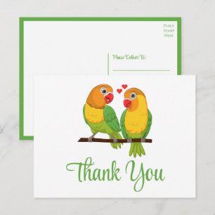 Süße Liebesvögel Liebesvögel Hochzeit Danke Postkarte