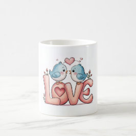 Süße Liebesvögel-Tasse - Romantischer Kaffee-Beche Kaffeetasse