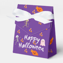 Süße lila Happy Halloween Muster Gefallen Box 2