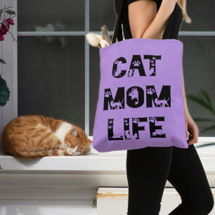 Süße lila Katze Mutter Leben Modernes Chic Muttert
