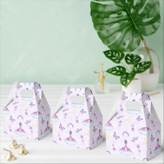 Süße lila Kinder-Dinosaurier-Party Geschenkschachtel