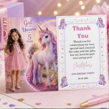 Süße lila Magie-Einhorn-Mädchen 5. Geburtstag