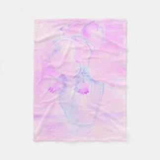 Süße lila, rosa Blumen Fleece-Decke Fleecedecke
