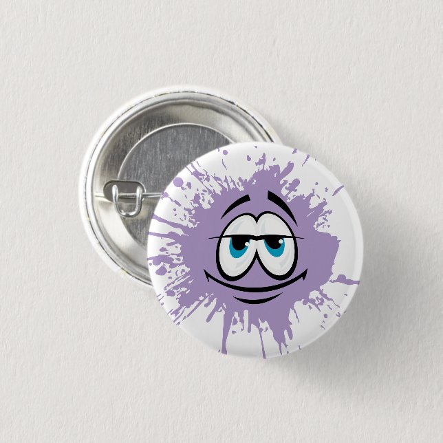 Süße lila Spritzergesichts-Knöpfe Button (Vorne & Hinten)