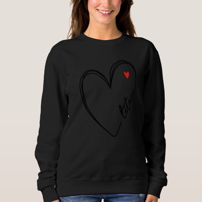 Süße Lita mit Herz Mädchen Frauen Mütter  Sweatshirt (Vorderseite)