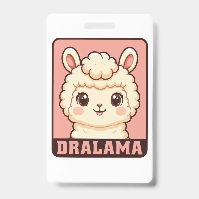 Süße Llama-Illustrationsdesign Ausweis (Vorderseite)