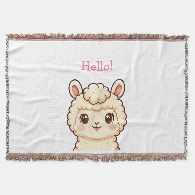 Süße Llama-Illustrationsdesign Decke (Vorderseite)