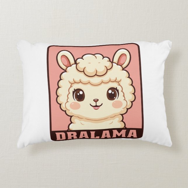 Süße Llama-Illustrationsdesign Dekokissen (Vorderseite)