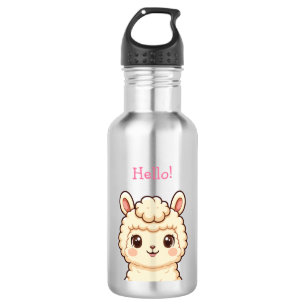 Süße Llama-Illustrationsdesign Edelstahlflasche