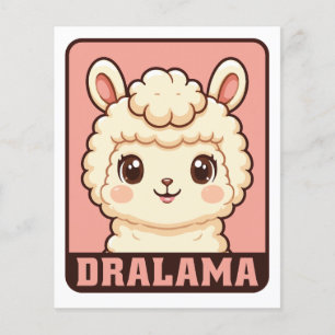 Süße Llama-Illustrationsdesign Flyer