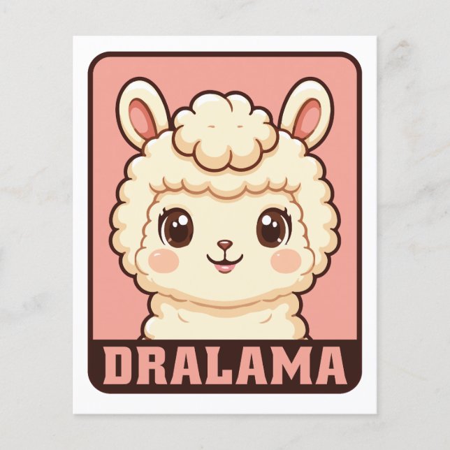 Süße Llama-Illustrationsdesign Flyer (Vorne)