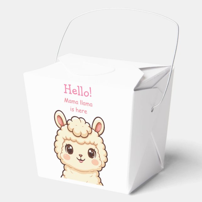 Süße Llama-Illustrationsdesign Geschenkschachtel (Vorderseite)