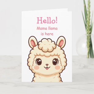 Süße Llama-Illustrationsdesign Karte