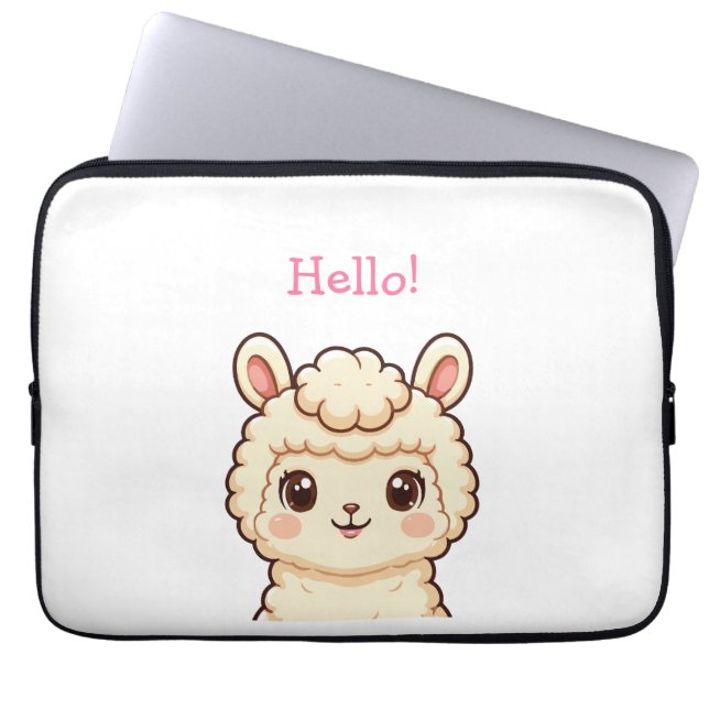 Süße Llama-Illustrationsdesign Laptopschutzhülle (Vorderseite)