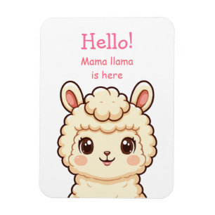 Süße Llama-Illustrationsdesign Magnet
