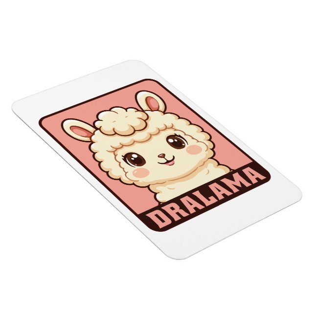 Süße Llama-Illustrationsdesign Magnet (Rechte Seite)