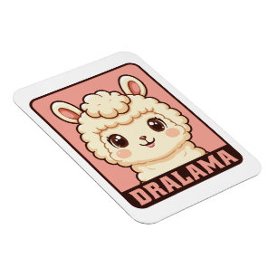 Süße Llama-Illustrationsdesign Magnet