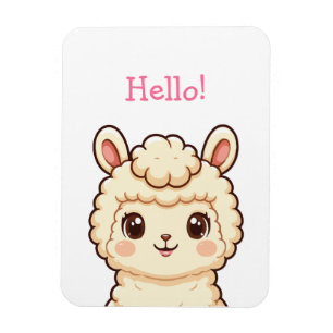 Süße Llama-Illustrationsdesign Magnet