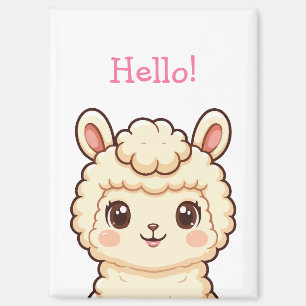 Süße Llama-Illustrationsdesign Magnet