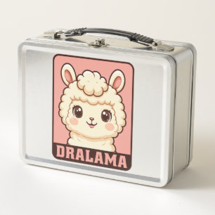 Süße Llama-Illustrationsdesign Metall Brotdose