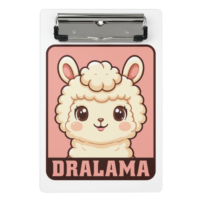 Süße Llama-Illustrationsdesign Mini Klemmbrett (Vorderseite)