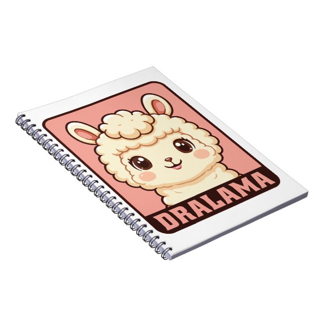 Süße Llama-Illustrationsdesign Notizblock (Rechte Seite)