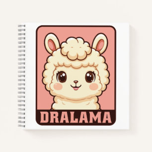 Süße Llama-Illustrationsdesign Notizbuch
