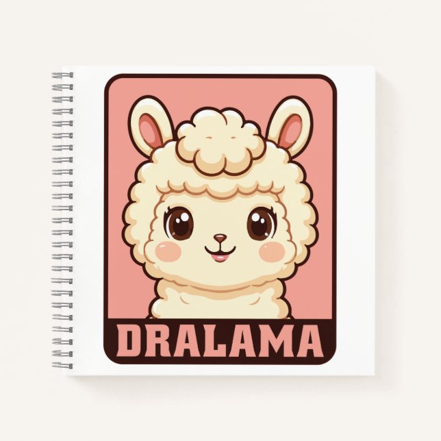 Süße Llama-Illustrationsdesign Notizbuch (Vorderseite)